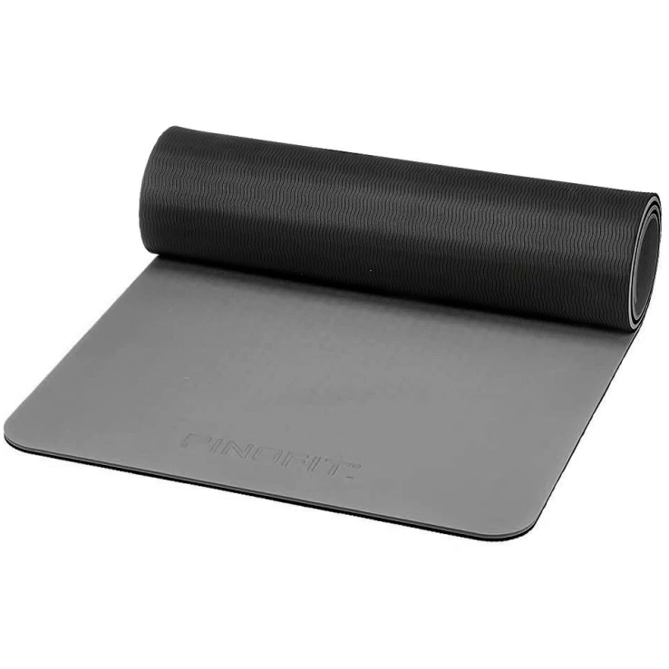 PINOFIT vingrošanas paklājs 180 x 60 x 10 mm, tumši pelēks/melns