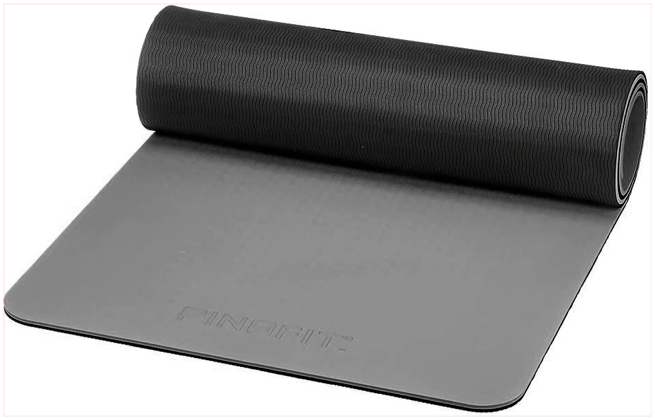 PINOFIT vingrošanas paklājs 180 x 60 x 10 mm, tumši pelēks/melns