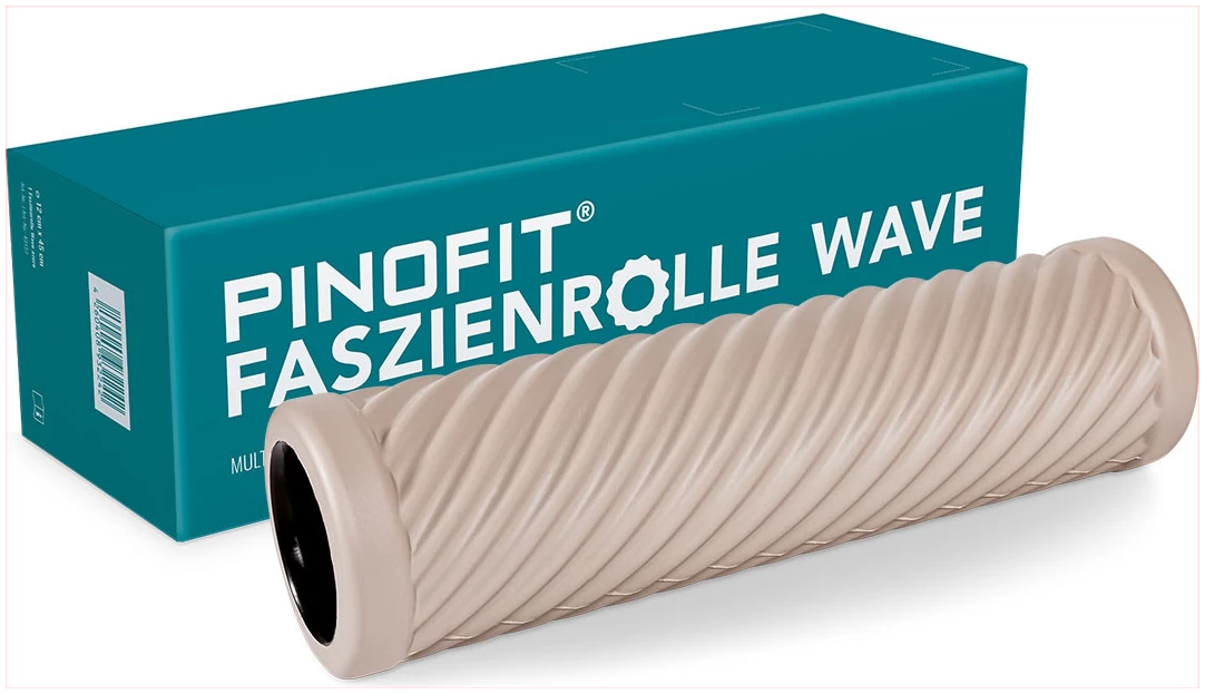 PINOFIT masāžas rullis ar viļņiem, smilšu krāsā