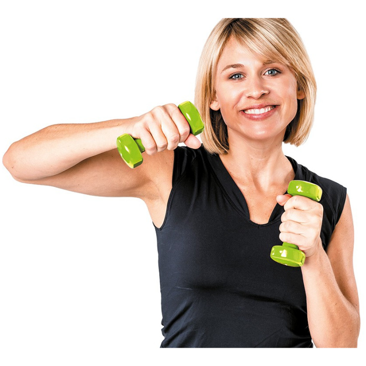 PINOFIT hanteles 2 x 1.5 kg, laima zaļas
