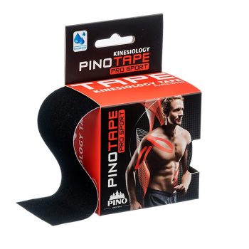 PINO TAPE Pro Sport kinezioloģiskie teips 5 cm x 5 m, melns
