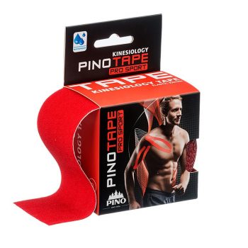 PINO TAPE Pro Sport kinezioloģiskais teips 5 cm x 5 m, sarkans