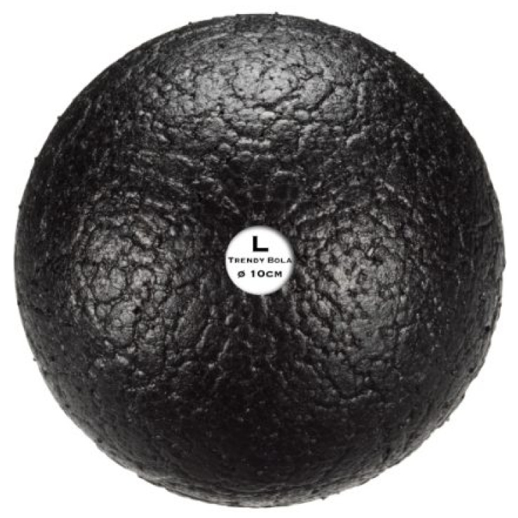 Trendy trigera punktu masāžas bumba "L" 10 cm, melna