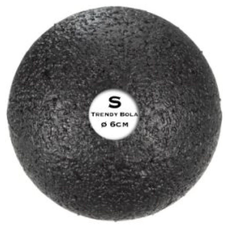 Trendy trigera punktu masāžas bumba "S" 6 cm, melna