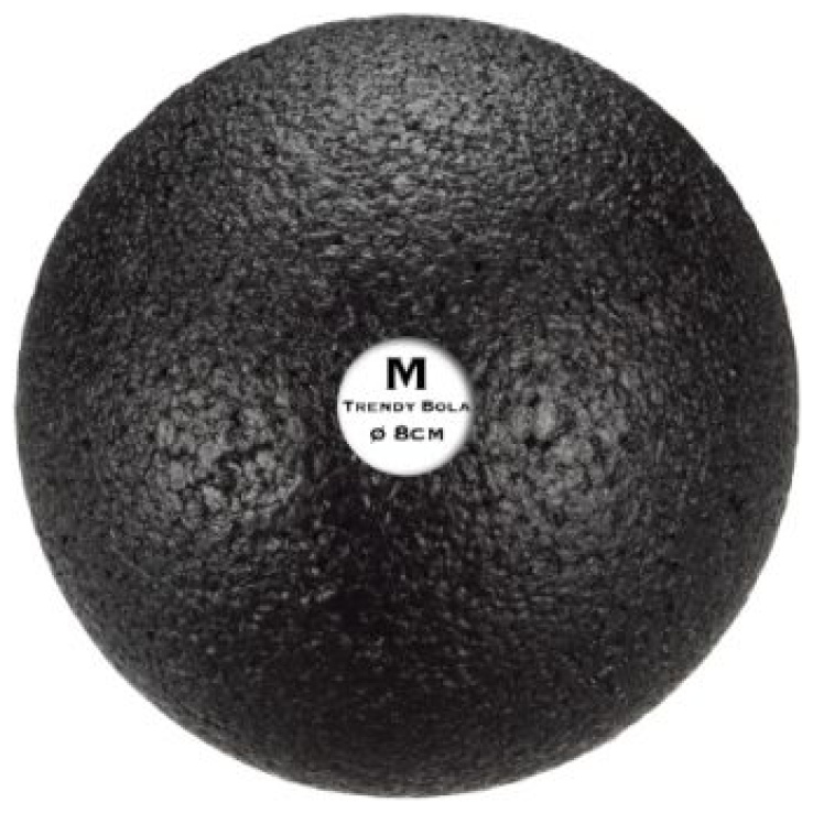 Trendy trigera punktu masāžas bumba "M" 8 cm, melna