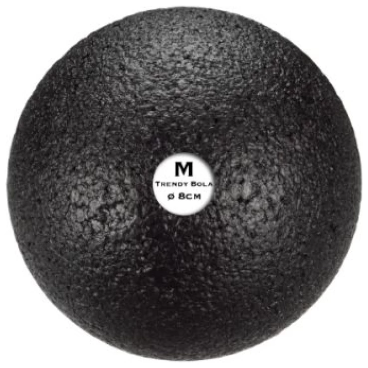 Trendy trigera punktu masāžas bumba "M" 8 cm, melna