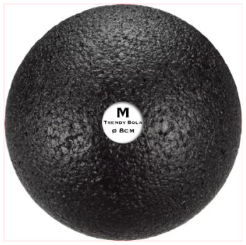 Trendy trigera punktu masāžas bumba "M" 8 cm, melna