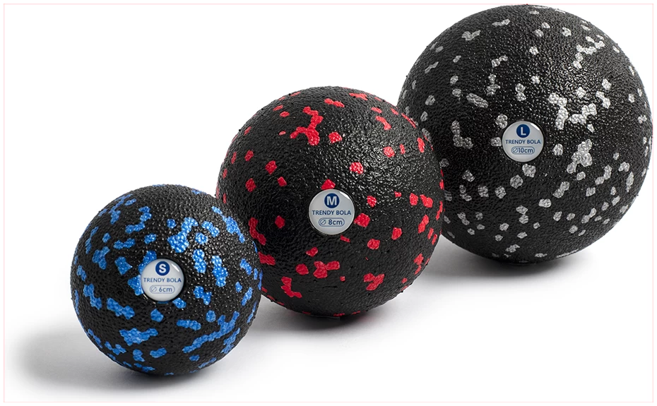 Trendy bola trigera punktu masāžas bumba melna ar sarkanu M, 8 cm