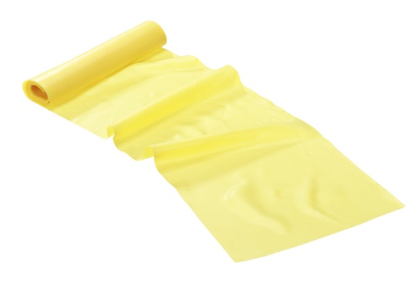 Trendy vingrošanas gumija 2,5m x 15 cm, dzeltena , pretestība 5.5 kg, biezum 0.40 mm