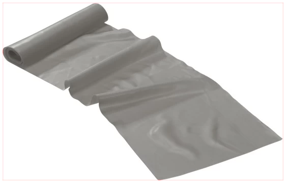Trendy vingrošanas gumija 2,5m x 15 cm, pelēka, pretestība 10 kg, biezum 0.6 mm