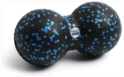 Trendy trigera punktu masāžas bumba, d 8cm , melna ar zilu