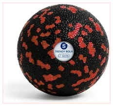 Trendy bola trigera punktu masāžas bumba melna ar sarkanu S, 6 cm