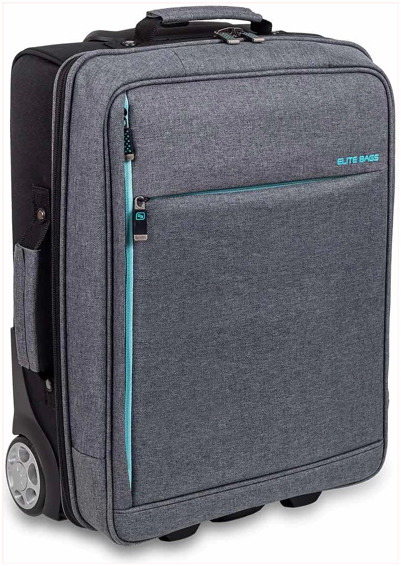 ELITE BAGS ratiņu soma mājas vizītēm, pelēka